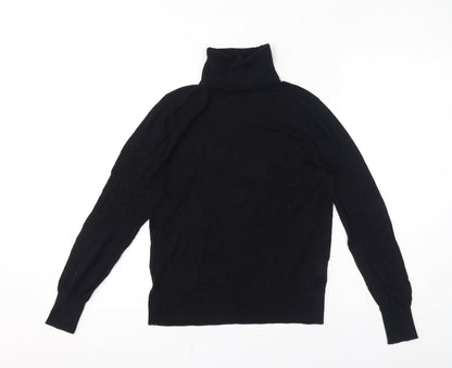 Evona Womens Black Roll Neck Viscose Pullover Jumper Size 6