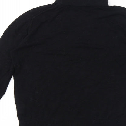 Evona Womens Black Roll Neck Viscose Pullover Jumper Size 6