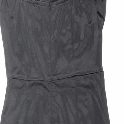 NaaNaa Womens Black Polyester Pencil Dress Size 6 Sweetheart Zip - Flower Detail