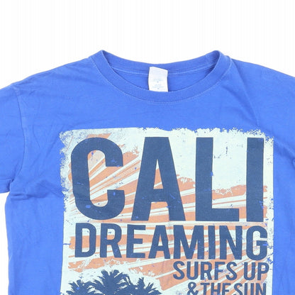 Mens UK Size M Gildan Blue  T-Shirt