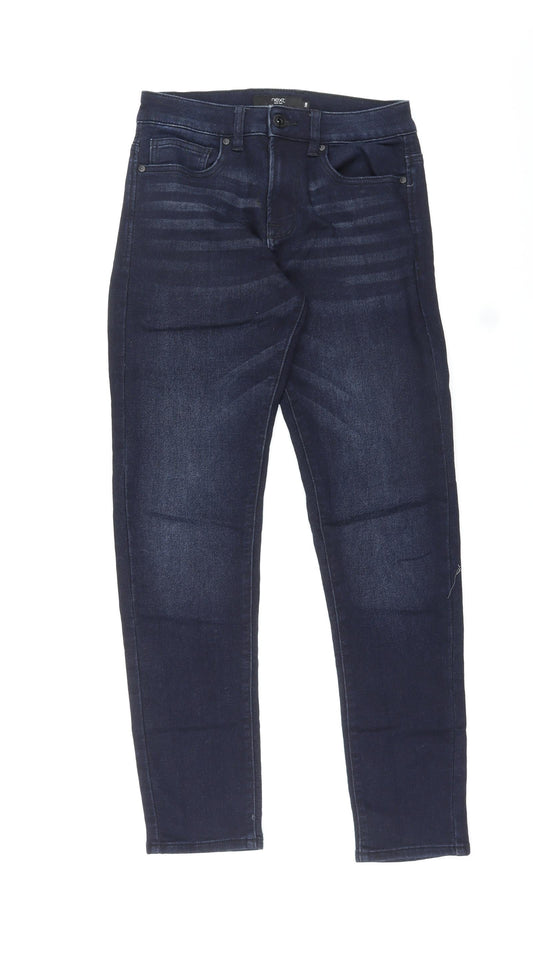 NEXT Womens Blue Cotton Skinny Jeans Size 28 in L30 in Regular Zip