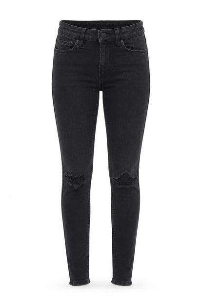 Womens UK Size 4 Denim & Co. Regular Fit Skinny Black Jeans