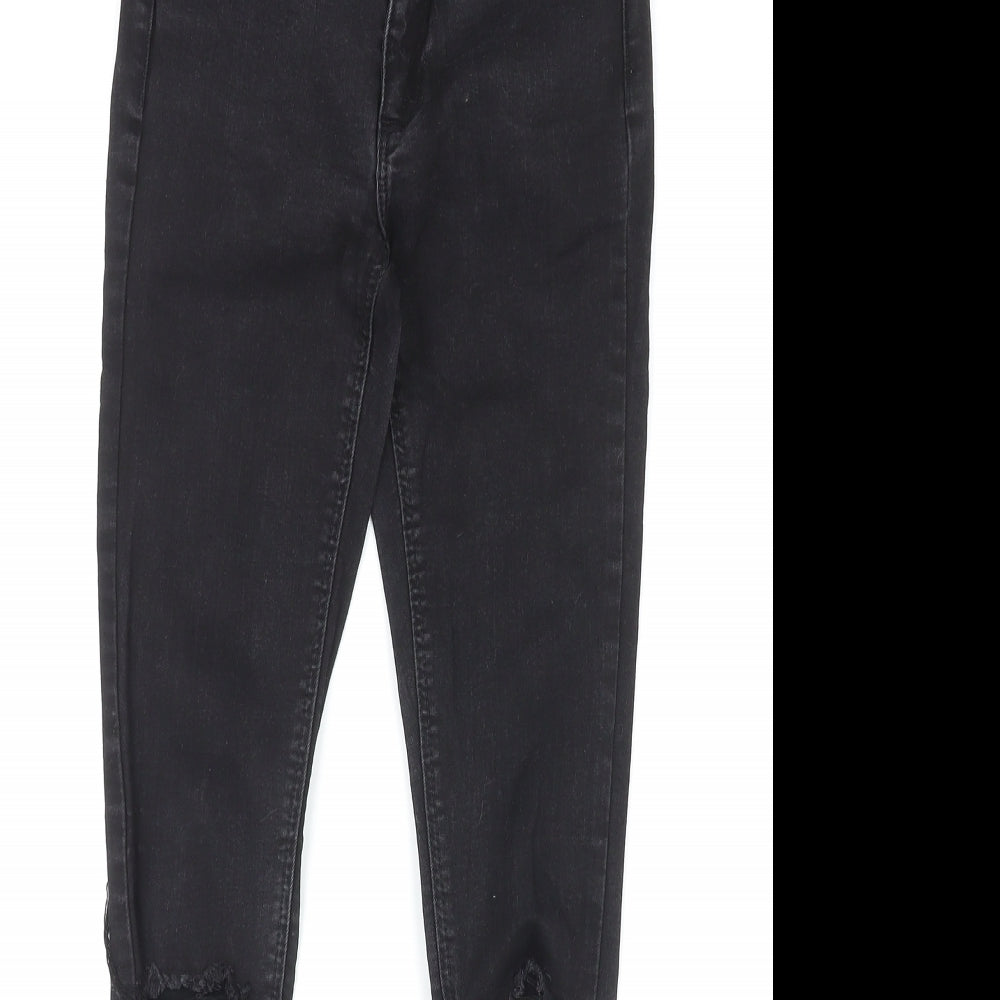 Denim & Co. Womens Black Cotton Skinny Jeans Size 4 L27 in Regular Zip