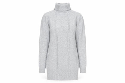 Silver Swan Womens Grey Roll Neck Acrylic Pullover Jumper Size XL