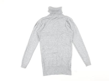 Silver Swan Womens Grey Roll Neck Acrylic Pullover Jumper Size XL