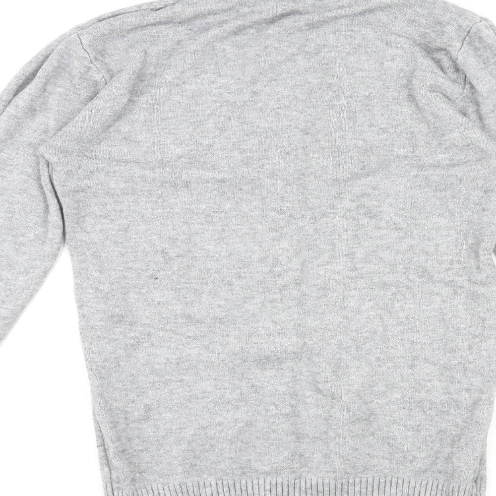 Silver Swan Womens Grey Roll Neck Acrylic Pullover Jumper Size XL