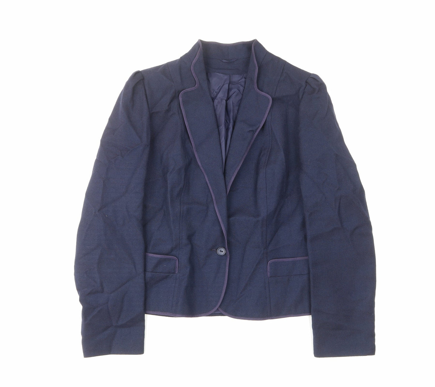 C&A Womens Blue Jacket Blazer Size 16 Button