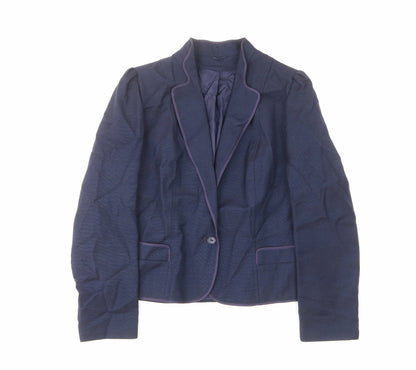 C&A Womens Blue Jacket Blazer Size 16 Button