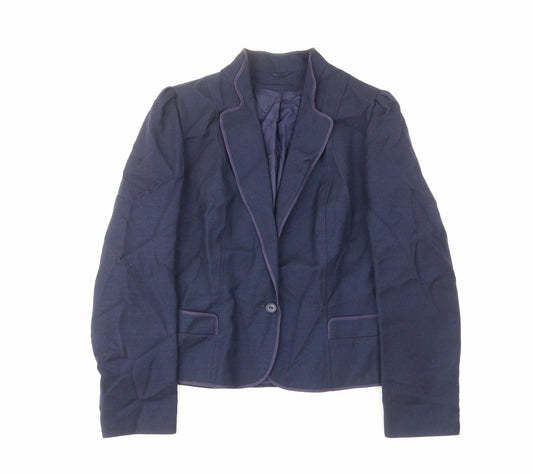 C&A Womens Blue Jacket Blazer Size 16 Button