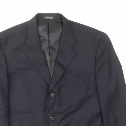 jeremy cobb Mens Blue Wool Jacket Suit Jacket Size 42 Regular