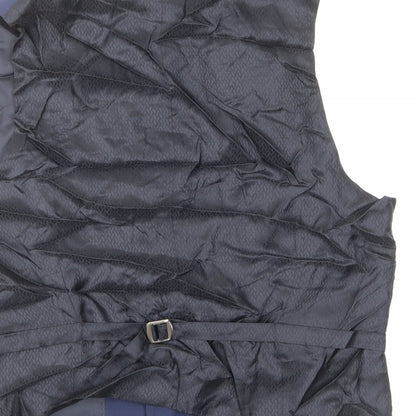 Marks and Spencer Mens Blue Wool Jacket Suit Waistcoat Size 44 Regular