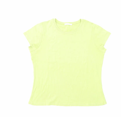 Womens UK Size 16 Marks and Spencer Green Basic T-Shirt