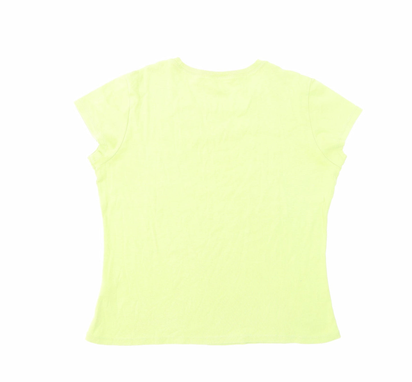 Womens UK Size 16 Marks and Spencer Green Basic T-Shirt