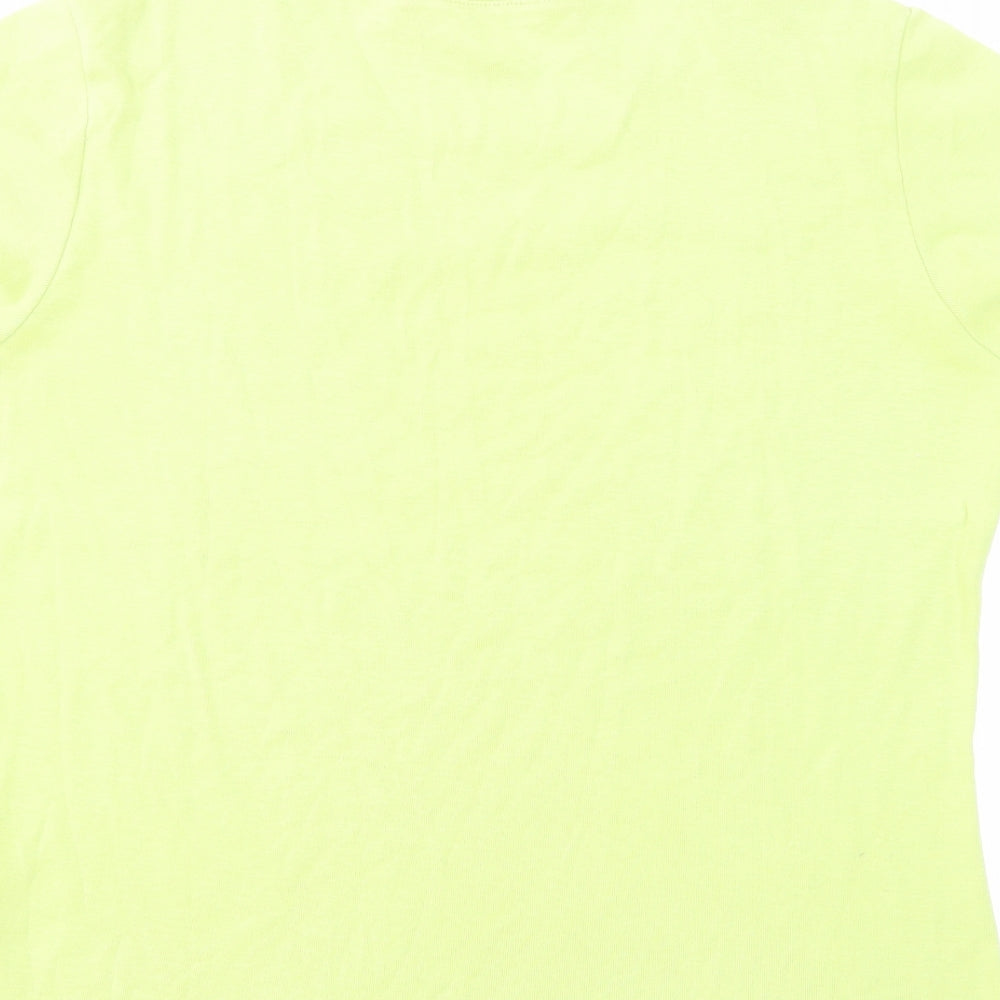 Womens UK Size 16 Marks and Spencer Green Basic T-Shirt