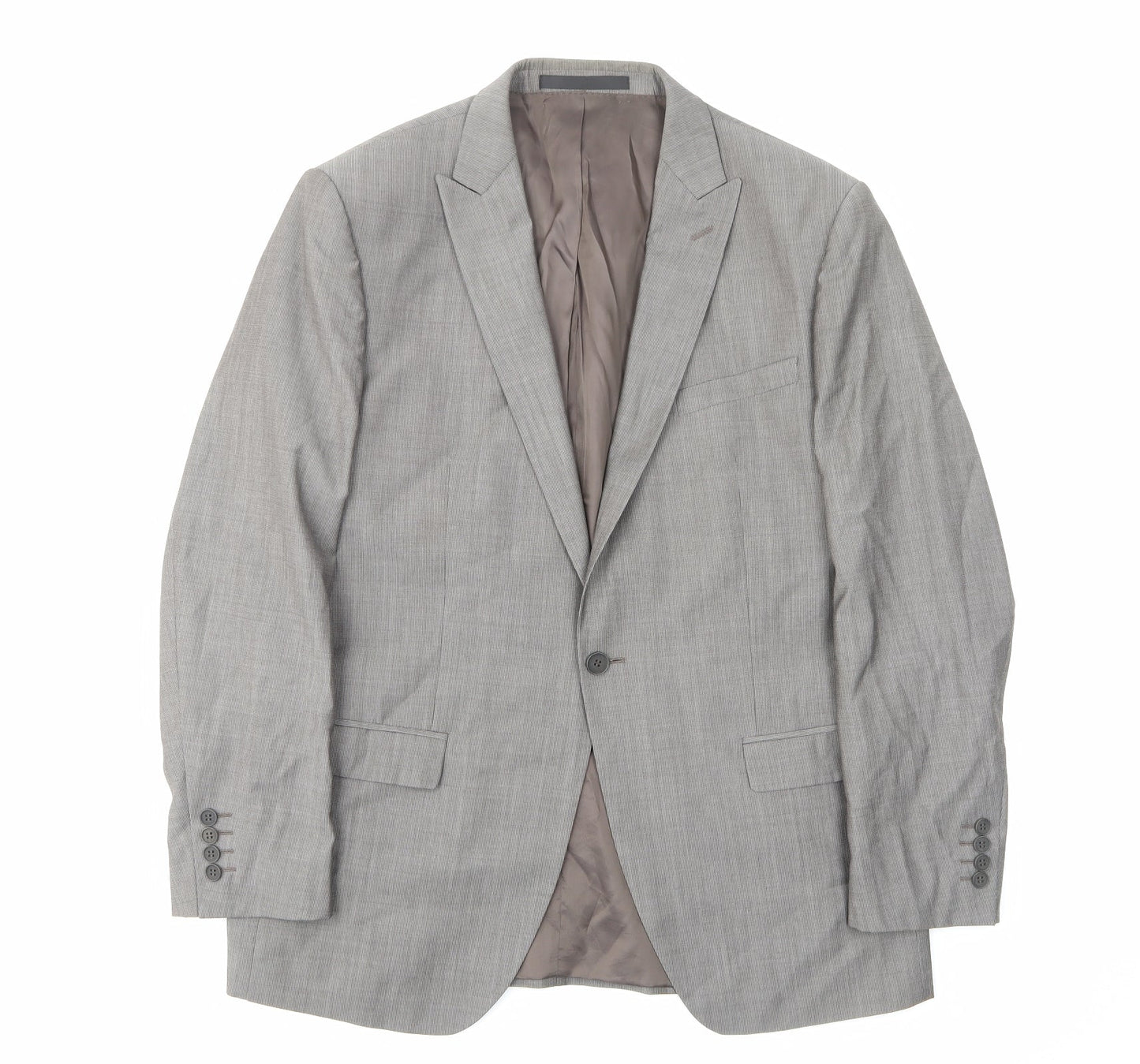 Autograph Mens Grey Wool Jacket Suit Jacket Size 42 Regular - Inside pockets