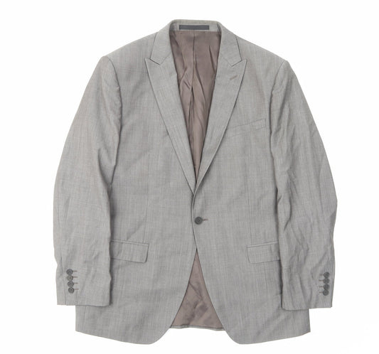 Autograph Mens Grey Wool Jacket Suit Jacket Size 42 Regular - Inside pockets