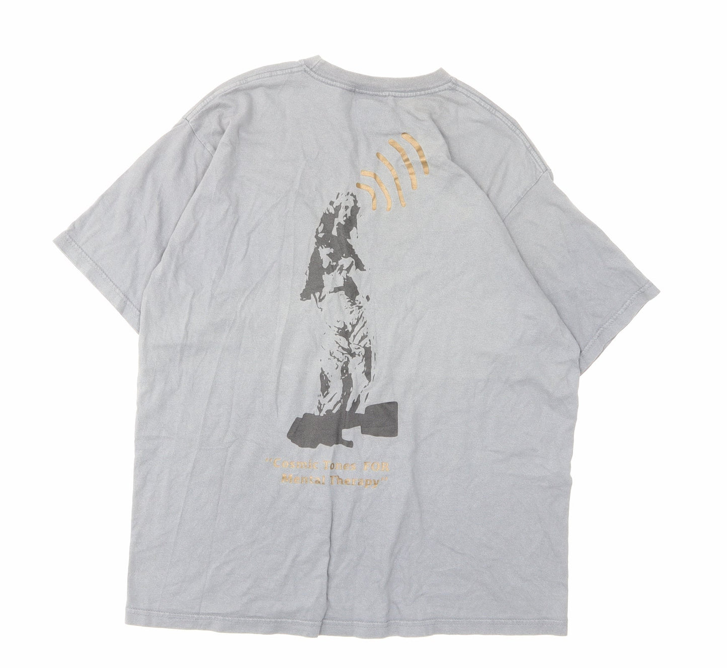 swampbreed Mens Grey Cotton T-Shirt Size M Crew Neck