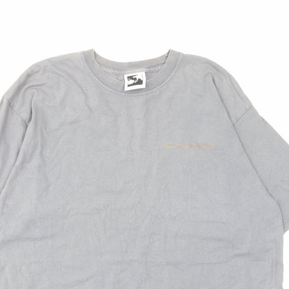 swampbreed Mens Grey Cotton T-Shirt Size M Crew Neck