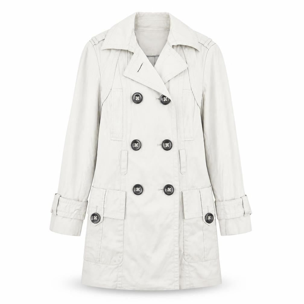 Womens UK Size S Zara Beige Military Jacket