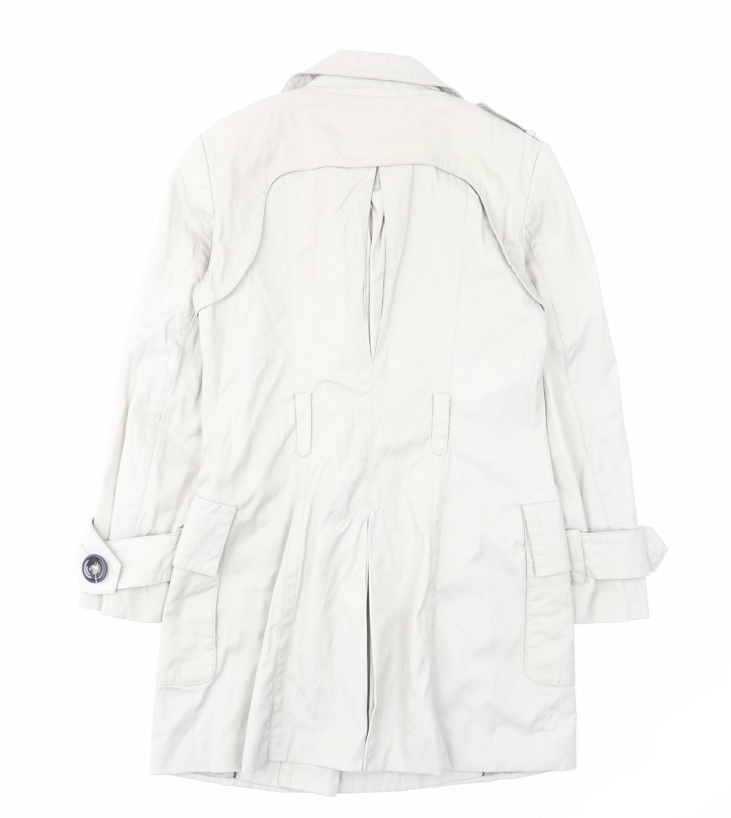 Womens UK Size S Zara Beige Military Jacket