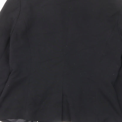 NEXT Womens Black Polyester Jacket Suit Jacket Size 12
