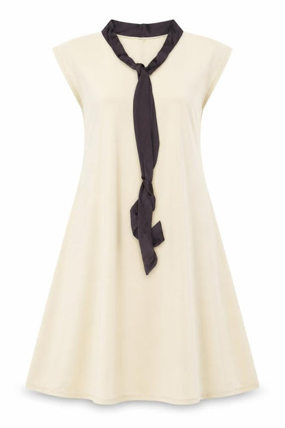 Funidelia Womens Ivory Polyester A-Line Size M V-Neck Pullover