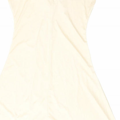 Funidelia Womens Ivory Polyester A-Line Size M V-Neck Pullover