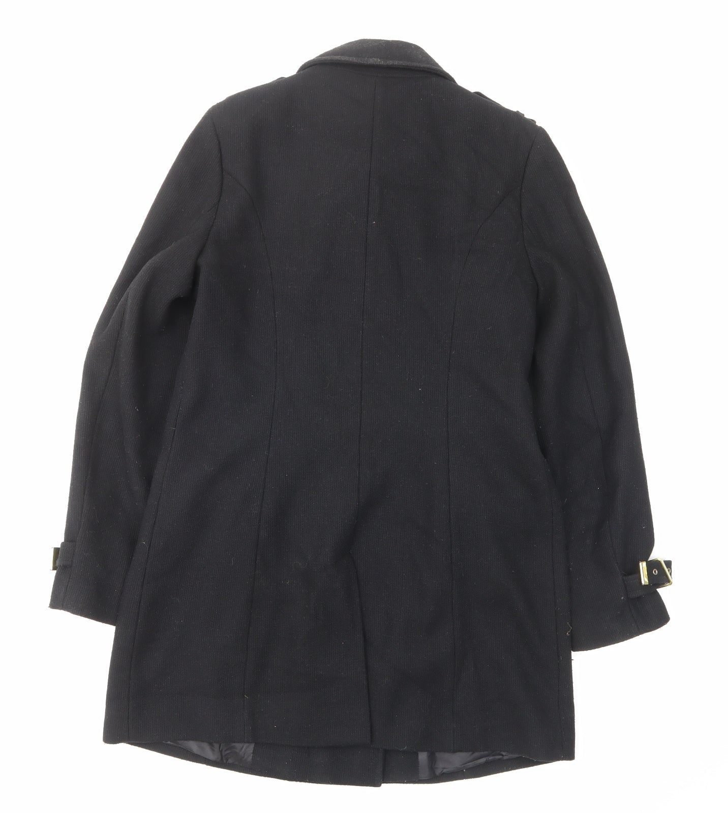 Womens UK Size 14 New Look Black Overcoat