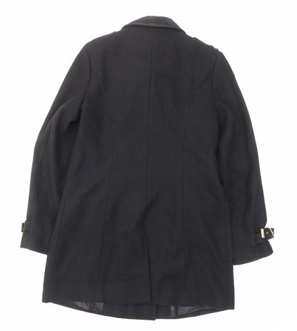 Womens UK Size 14 New Look Black Overcoat