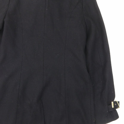Womens UK Size 14 New Look Black Overcoat