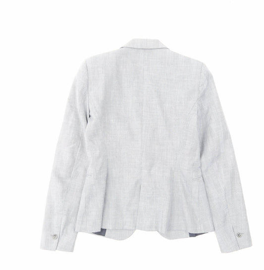 Zara Womens Grey Polyester Jacket Suit Jacket Size 6