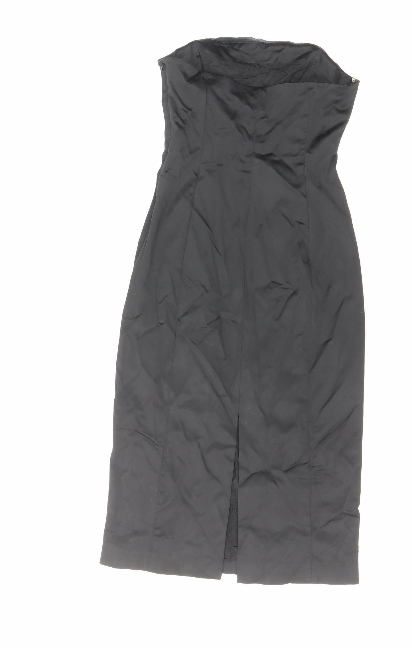 Coast Womens Black Acetate Pencil Dress Size 10 Off the Shoulder Zip - Pleated