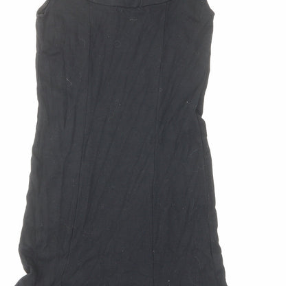 Mango Womens Black Viscose A-Line Size M Off the Shoulder Pullover - Bows