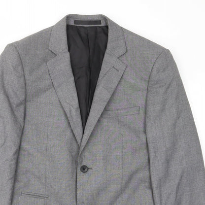 Mens UK Size 38 Limited Collection Regular Grey Suit Jacket