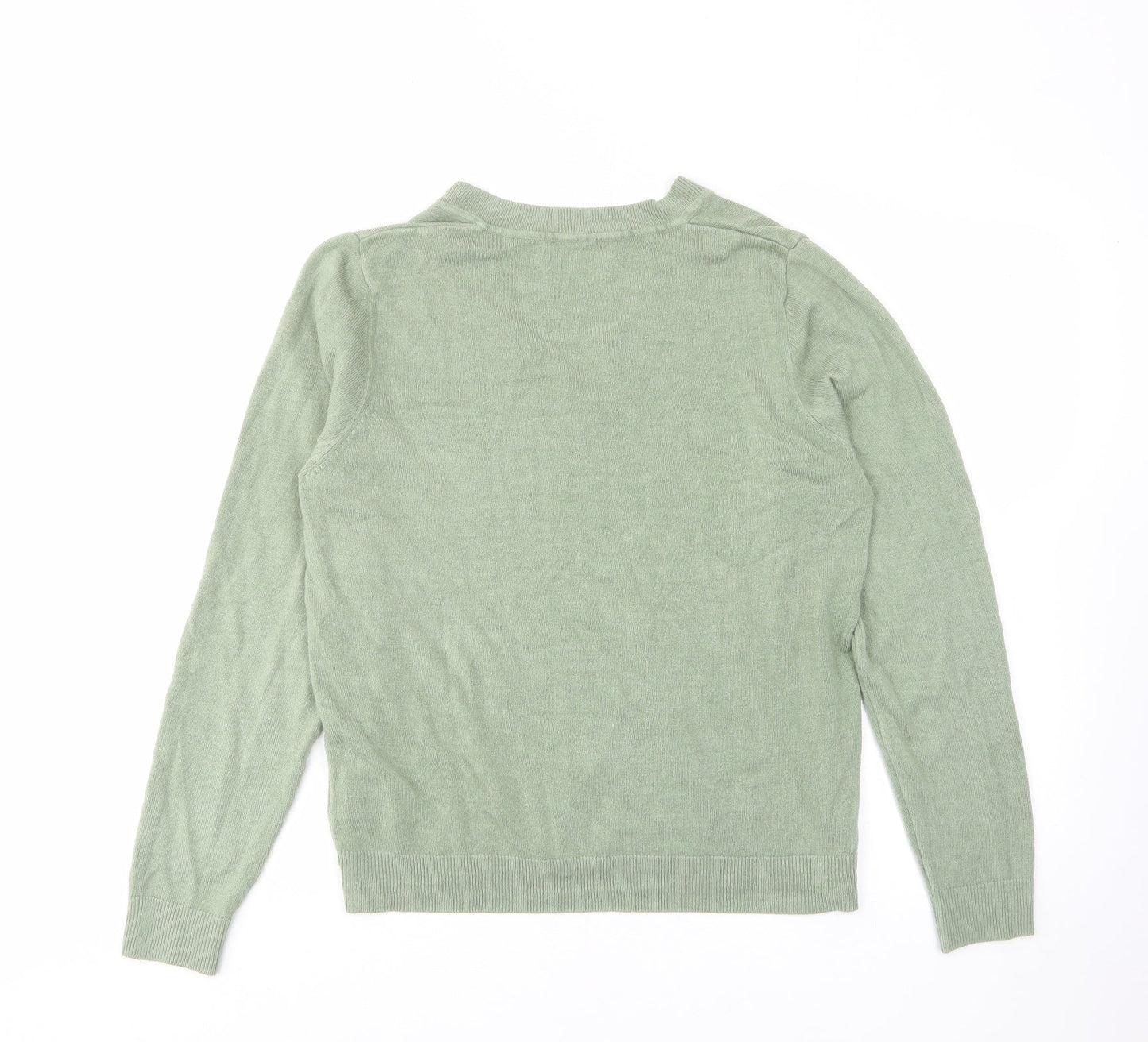 Womens UK Size M Marks and Spencer Green Pullover Jumper