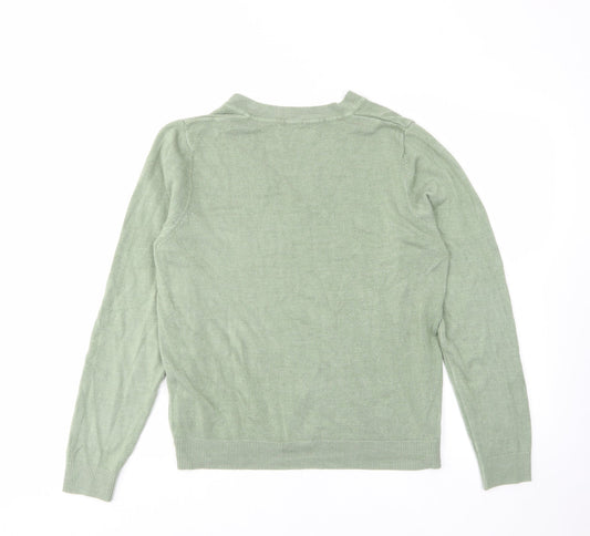 Womens UK Size M Marks and Spencer Green Pullover Jumper