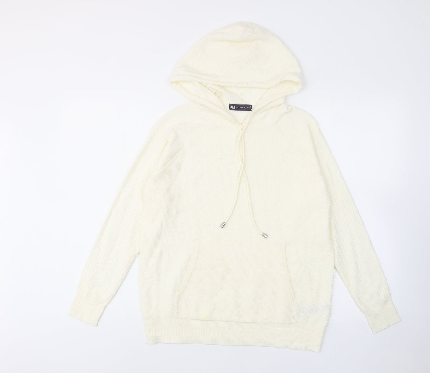 Womens UK Size S Marks and Spencer Ivory Pullover Hoodie