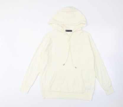 Womens UK Size S Marks and Spencer Ivory Pullover Hoodie
