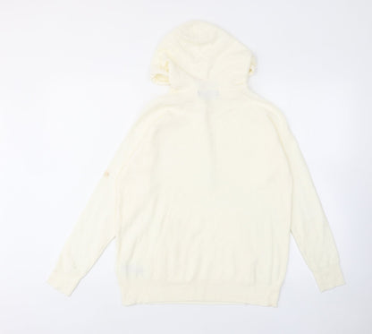 Womens UK Size S Marks and Spencer Ivory Pullover Hoodie