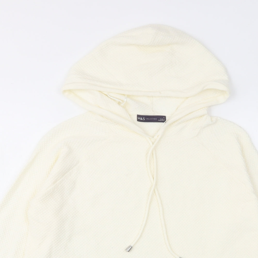 Womens UK Size S Marks and Spencer Ivory Pullover Hoodie