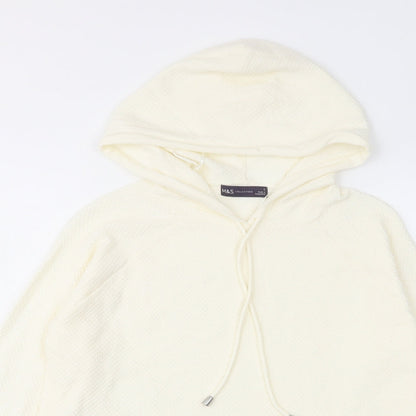 Womens UK Size S Marks and Spencer Ivory Pullover Hoodie