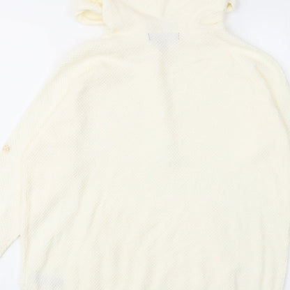Womens UK Size S Marks and Spencer Ivory Pullover Hoodie
