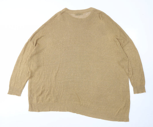Womens UK Size M Zara Brown Pullover Jumper
