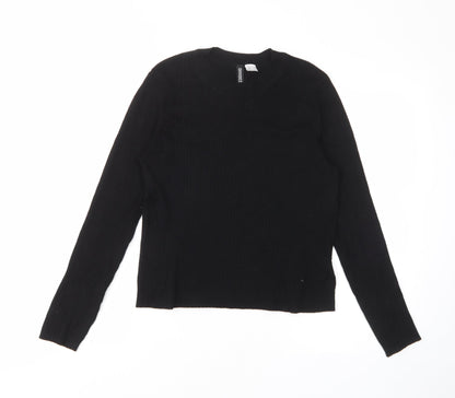 Womens UK Size L Divided by H&M Black Pullover Jumper