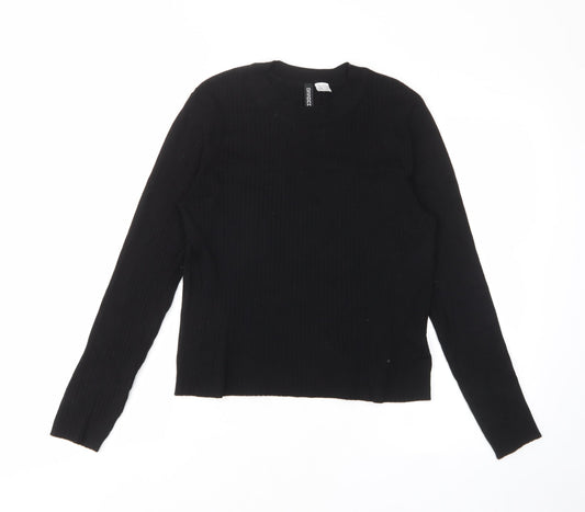 Womens UK Size L Divided by H&M Black Pullover Jumper