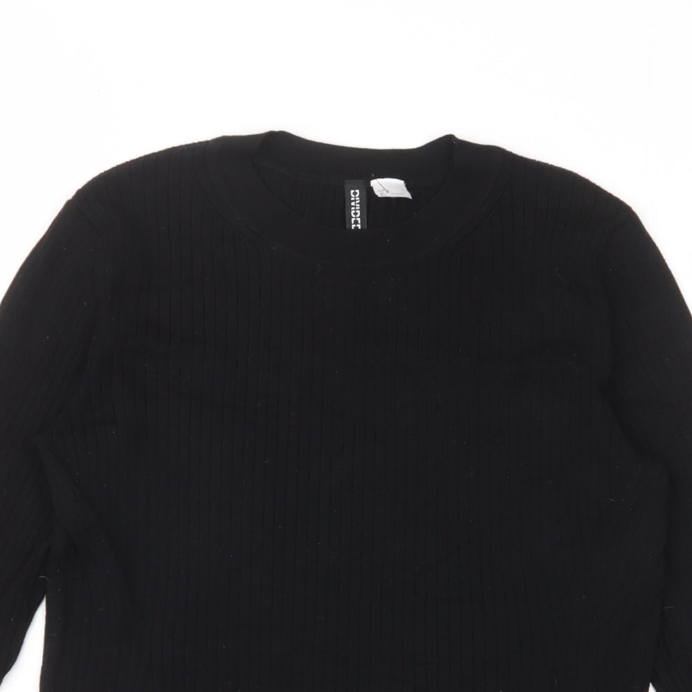 Womens UK Size L Divided by H&M Black Pullover Jumper
