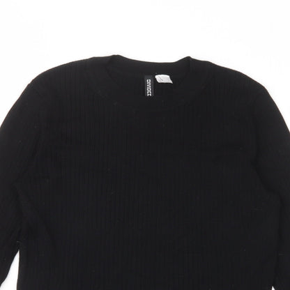 Womens UK Size L Divided by H&M Black Pullover Jumper