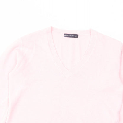 Womens UK Size 8 Marks and Spencer Pink Pullover Jumper