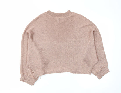 Womens UK Size S River Island Brown Pullover Jumper