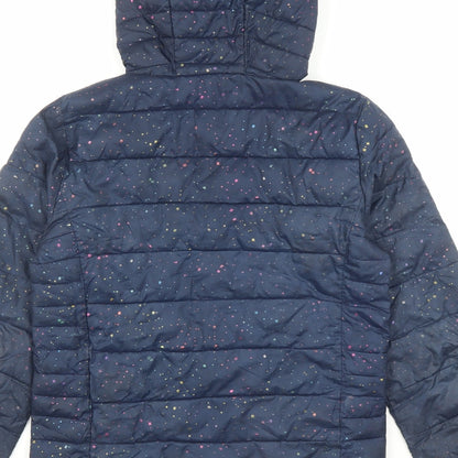 Gap Girls Blue Geometric Bomber Jacket Coat Size 2XL Zip